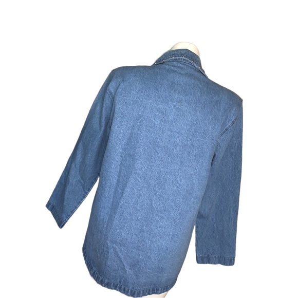 The Blue Denim Rodeo Cowgirl Western Blazer Jacket, Size L - Picture 6 of 16